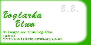 boglarka blum business card